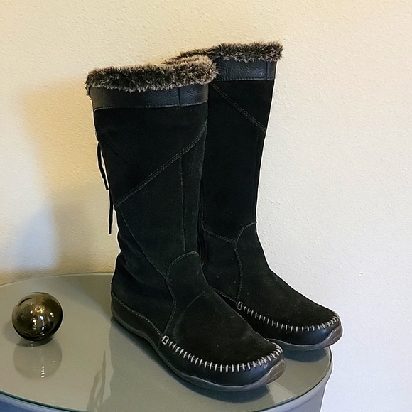 The North Face Shoes - H.💗P.-North Face Black Suede Wide Calf Boots